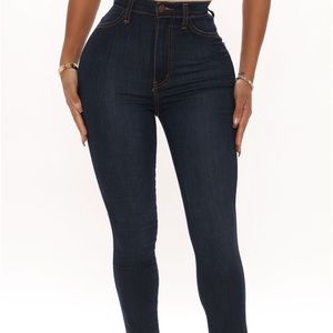 Fashionnova: Classic High Waist Skinny Jean - Dark Denim